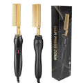 High Heat Ceremic Press Comb Curler and Straightener