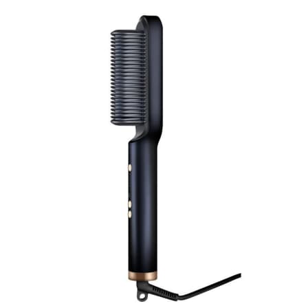 Luxury PTC Comb Hair Straightener Brush - Black