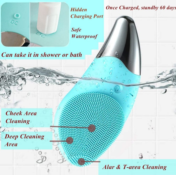 High-Frequency Silicone Facial Cleansing Brush