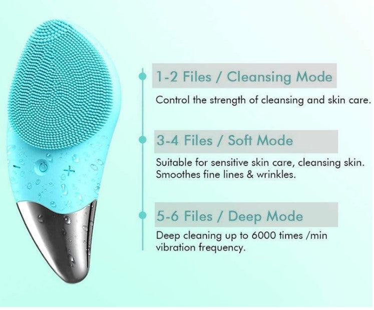 High-Frequency Silicone Facial Cleansing Brush